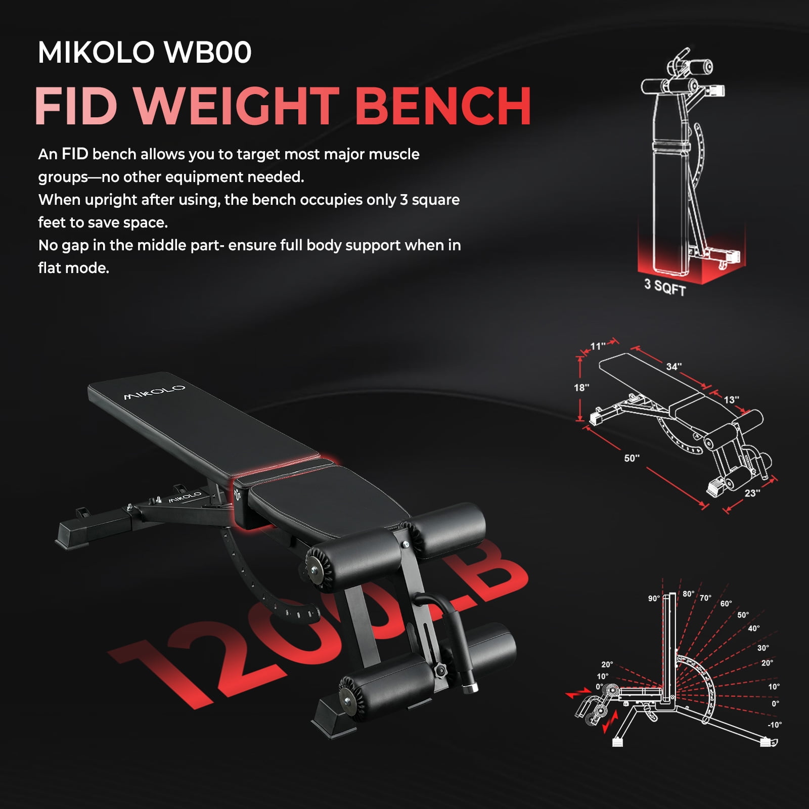 Mikolo Smith Machine Power Cage, Multi-Function Home Gym System with Cable Crossover, 121LB Weight Stack