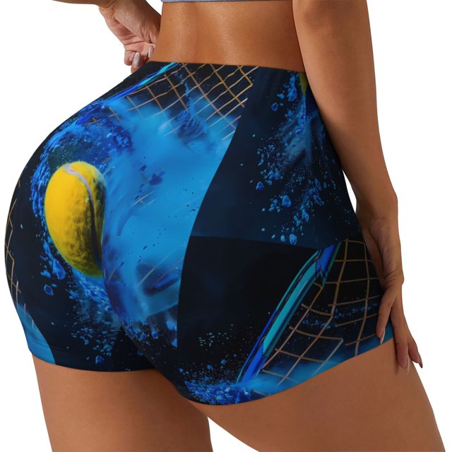 Fotbe Sports Tennis Ball Shorts Sin Costuras – Shorts Deportivos de Cintura Alta para Mujer, Elásticos para Gimnasio, Yoga, Running o Ciclismo-XX-Large