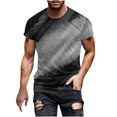 thumbnail image 2 of Qertyioot T-Shirt Décontracté d'Été pour Hommes à Manches Courtes et Col Rond Imprimé, 2 of 4