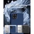 thumbnail image 4 of 【3 in 1 for Samsung Galaxy A12 case, with 2 Pack Screen Protector, Camera Protection，Liquid Silicone Slim Shockproof Protective Phone Case [Microfiber Lining] (Navy Blue), 4 of 6