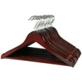 thumbnail image 2 of Mahogany Durable Wood Suit Hangers Non Slip Bar - Pack of 96, 2 of 4