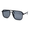 thumbnail image 2 of Mens Retro Classy Racer Tear Drop Mogul Luxury Sunglasses Shiny Black Gunmetal - Solid Black, 2 of 4