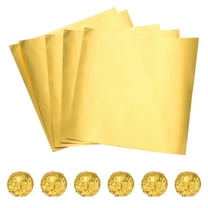 Uxcell 100 Pcs 5 x 5 Inch Square Aluminum Foil Candy Wrappers, Golden