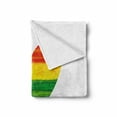 thumbnail image 2 of Pride Soft Flannel Fleece Blanket, Romantic All We Need Is Love Famous Words with Heart Shape in the Gay Parade Colors, Cozy Plush for Indoor and Outdoor Use, 50" x 60", Multicolor, by Ambesonne, 2 of 6
