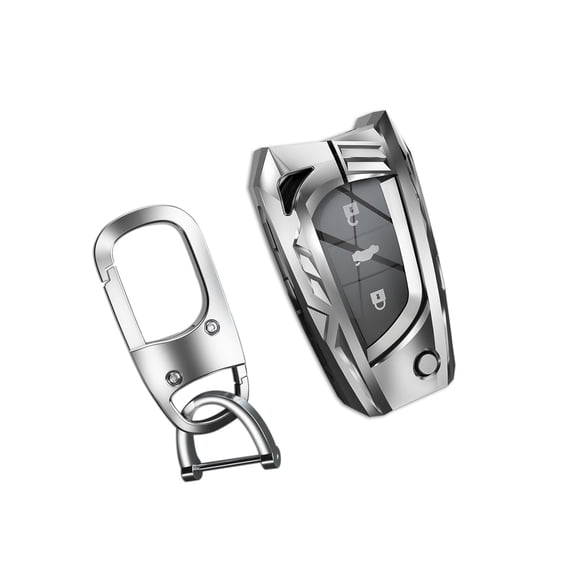 for Toyota Key Fob Cover with Keychain,Stylish and Durable Zinc Alloy Protection Key Case Compatible with Camry SE/LE RAV4 Corolla Fortuner Highlander Key shell Accessories