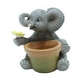 thumbnail image 3 of koolsoo Jardinière Statue d'Éléphant de Jardin Adorable pour Entrée de Pelouse Intérieure et Extérieure avec un Papillon, 3 of 9