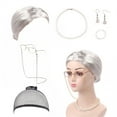 thumbnail image 2 of Peluca de anciana, peluca de cosplay de abuelita, disfraz de anciana para mujer, peluca de abuelita, gorro, gafas, cadena, collar de perlas, pendientes, pulsera (7 piezas), 2 of 8