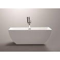 thumbnail image 3 of Vanity Art VA6821 Freestanding White Acrylic Bathtub with Polished Chrome Slotted Overflow & Pop-Up Drain - 59.1 x 29.5 x 23.4 in., 3 of 7