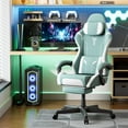 thumbnail image 4 of Wasait Gaming Chair for Adult Gamer Chair with Footrest Headrest&Massage Lumbar Support High Back Game Chair Ergonomic Gaming Office Chair,Green, 4 of 9