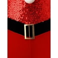thumbnail image 6 of inhzoy Kids Girls Christmas Dance Outfit One Piece Sleeveless Velvet Bodysuit with Arm Sleeve Set Red 6, 6 of 7