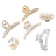 thumbnail image 5 of 6 pinzas para el pelo con forma de perla, diseño de cadena trapezoidal transparente con perla de cereza, para fiestas diarias., 5 of 14