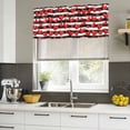 thumbnail image 4 of Valentines Day Curtain Valances for Windows, Kitchen Valance Window Treatments Panel 2 Pack, Red Love Hearts Romantic Black Stripes Rod Pocket Short Curtains for Bathroom Bedroom 42 x 18 Inch, 4 of 8