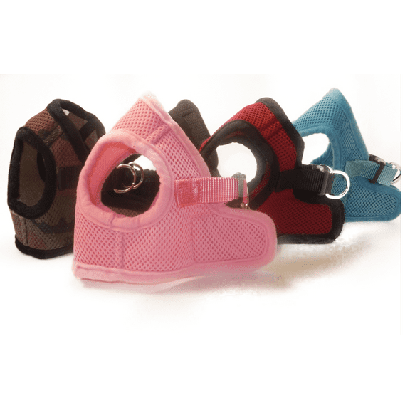 Snazzi Pet No Pull Adjustable Mesh Step in Dog Cat Harness Teacups XSmall Med 2-20 lb XS-XL Pink M