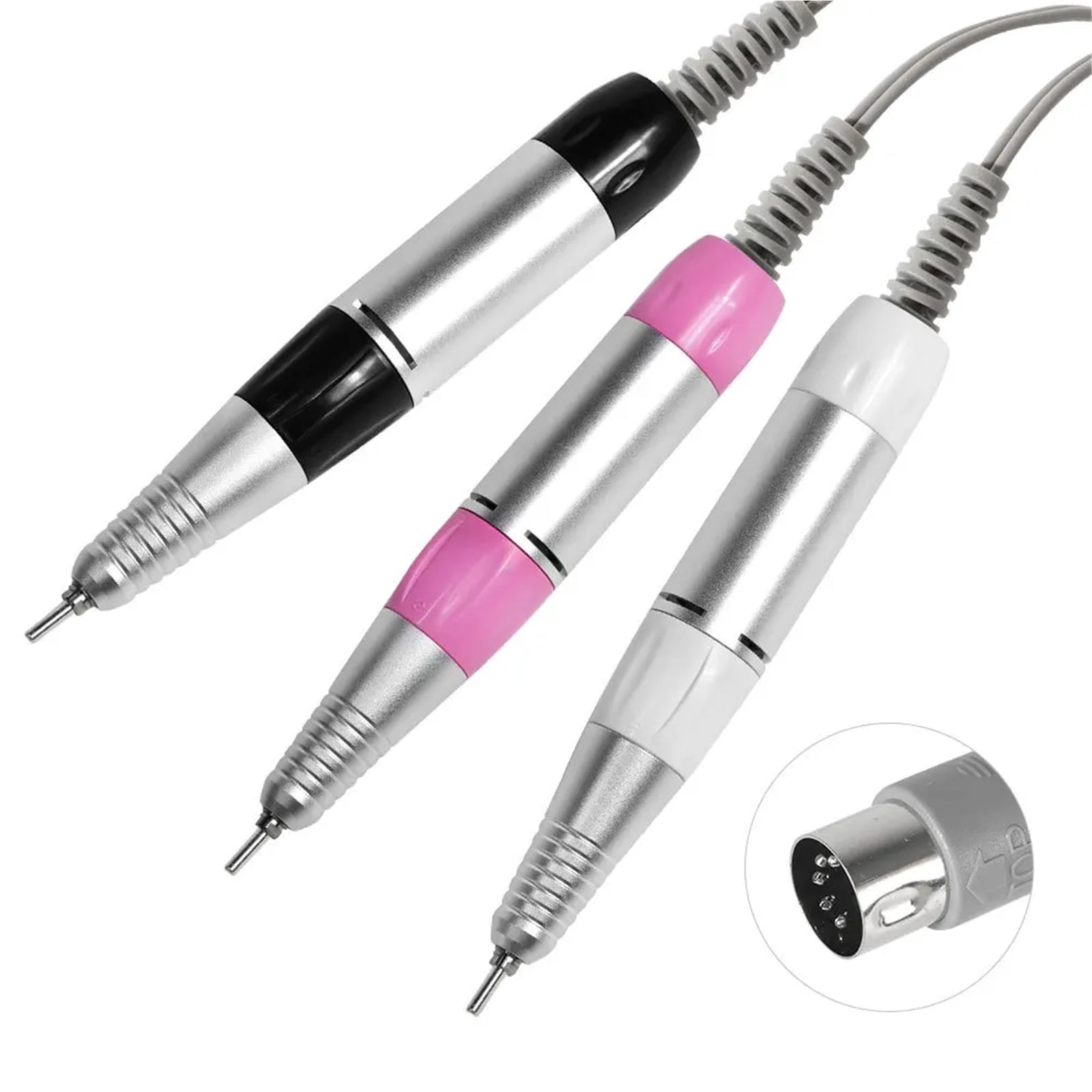 Electric Nail Drill Pen Handle File Polish Grind Machine Handpiece Manicure Pedicure Tool 5 PIN Nail Drill Accessories