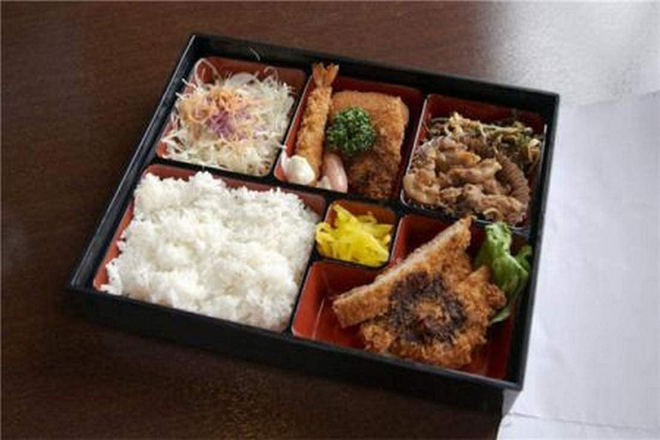 Large Japanese Bento Box 6 Compartmets 14x10.5in #WZ135