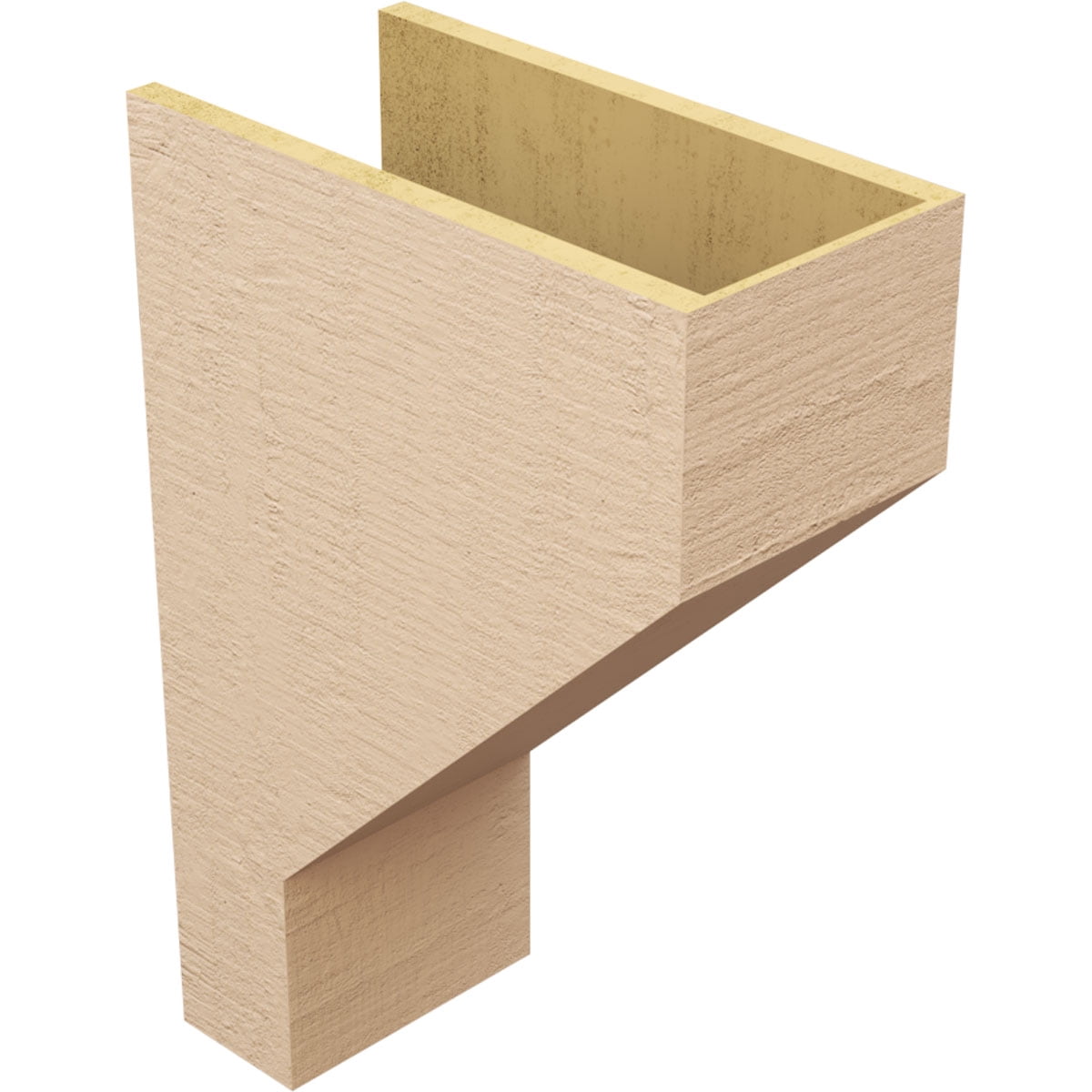 10"W x 20"D x 30"H Classic Clemmons Rough Cedar Woodgrain TimberThane Corbel, Primed Tan