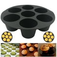 thumbnail image 2 of Frogued 6/7/8 inch 7 Cup Round Food Grade Cake Mold Non-stick Easy to Clean Air Fryers Accessories Silicone Universal Muffin Cake Cups Bakery Supplies (8Inch,1pc), 2 of 13
