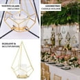 thumbnail image 4 of Efavormart 16.5" Gold Geometric Candle Holder Set 3 Metal Geometric Centerpieces Joint Together Votive Glass Holders, 4 of 11