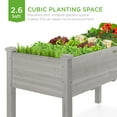 thumbnail image 4 of Best Choice Products 34x18x30in Raised Garden Bed, Elevated Wood Planter Box for Kids, Patio w/ Bed Liner - Gray, 4 of 8