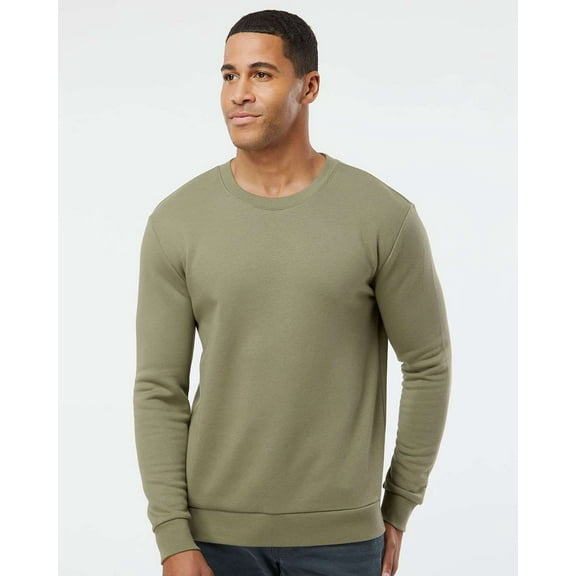 Alternative B04812064 Mens Eco-Cozy Fleece Sweatshirt, Military - Medium
