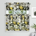 thumbnail image 2 of Country Farmhouse Curtains 36 Inch Short - 3 Panel Bohemian Floral Set with Vintage Botanical Print, Rod Pocket, 2 of 6