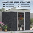 thumbnail image 4 of Outsunny 7' x 3.6' Metal Garden Shed, Backyard Tool Storage Shed with Dual Locking Doors, 2 Air Vents and Steel Frame, Gray, 4 of 10