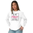 thumbnail image 3 of Breast Cancer Ribbon Strong Together Women's Long Sleeve T Shirt Brisco Brands M, 3 of 6