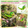 thumbnail image 2 of Metal Caterpillar Statue Yard Art Garden Decor for Outside Patio Lawn Ornaments Fence Decorations Gift for Family,Friends,Garden Lovers - 9.4*4.9 IN., 2 of 6