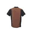 thumbnail image 2 of Guayabera Men's Retro Classic Bowling Two Tone Dress Shirt Brown Strpe / Dark Brown 5XL, 2 of 3