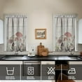 thumbnail image 2 of Mushroom (64) Kitchen Curtains - Vintage Tier Curtains for Bathroom Living RV Rod Pocket Window Drapes 36 Inch 2 Panels Set 27.5"x39" Window Treatment Tiers, 2 of 4