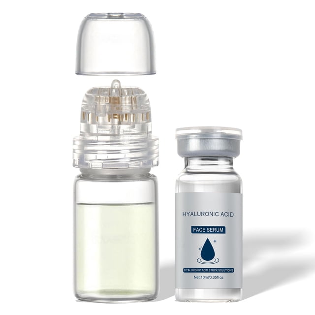 Sistema facial de microinfusión Micro Revive - Kit de microagujas para el hogar con sello Derma con microagujas y suero de ácido hialurónico de grado médico - La tecnología avanzada de microinfusión e