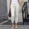 thumbnail image 2 of 2023 primavera mujer Jeans moda sólida ropa de calle algodón cintura elástica estiramiento casual con bolsillos nuevos pantalones vaqueros, 2 of 5