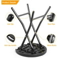 thumbnail image 4 of 5Rcom Folding Stools, 1 Pack Portable Stools Chairs with Handle, Collapsible Stool for Adults with Heavy Duty Steel Frame Legs, 500lbs Capacity for Camping RV Party, Foldable Stool, Black, 4 of 8