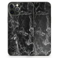 thumbnail image 4 of Design Skinz Smooth Black Marble Full Body Skin Decal Wrap Kit Compatible with Apple iPhone 7 Plus (Screen Trim & Back Skin), 4 of 5