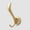 Brushed Brass, variant on Balin Designs Cove Wall Hook, Curved Metal Coat and Purse Hanger, Matte Black