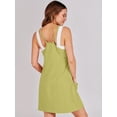 thumbnail image 4 of ANRABESS Athletic Dress for Women Tennis Dress with Shorts Summer Active Workout Romper Dress Sleeveless Spaghetti Strap Mini Dress Casual Sundress Vacation Outfits Light Green S, 4 of 10
