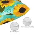 thumbnail image 5 of Disketp Pillow Covers Yellow Sunflowers With Green Leaves Pattern Throw Pillow Case Cushion Covers,Cushion For Bedroom,Couch,Home-14"X20", 5 of 9