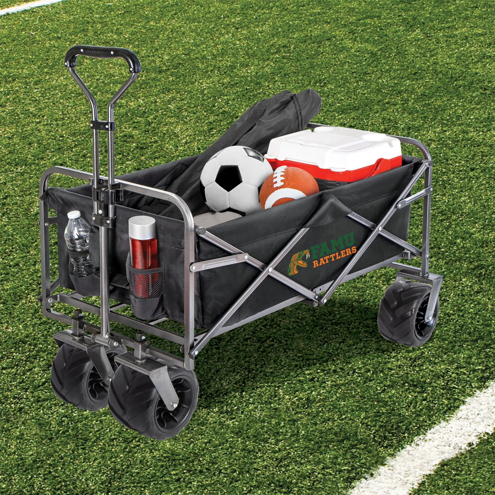 Smart Design Collegiate Heavy Duty Sports Wagon- Florida A&m Rattlers