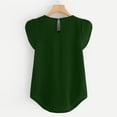 thumbnail image 3 of MRULIC t shirts for women Women's Fashion Casual T-shirt Short-sleeved Round Neck Solid Color Summer Tops Womens t shirts Green + XL, 3 of 8