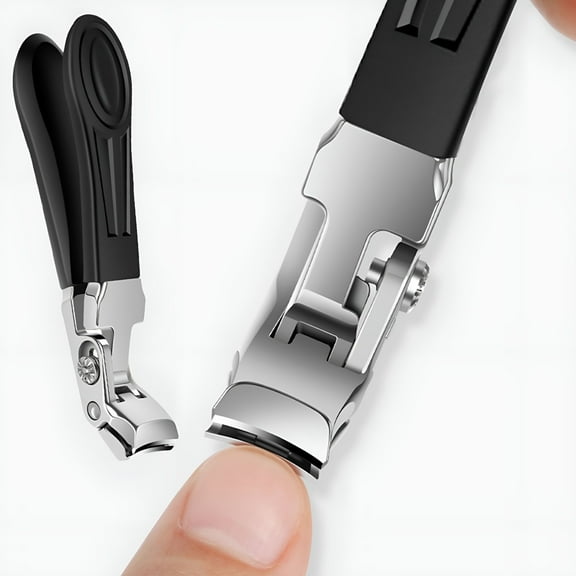 FACEGA Nail Clippers, Stainless Steel Nail Trimmer, Effortless Cutter Clipper, Built-in Catcher Toe Clipper, Safe Lock Design Clippers, Home Travel Use, Elderly Care Solution