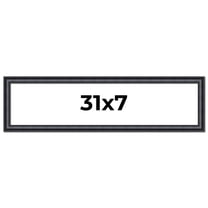 31x7 Frame Black Real Wood Picture Frame Width 1.25 inches | Interior Frame Depth 0.5 inches |