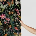 thumbnail image 3 of Shiartex Boho Butterfly Floral Shower Curtain, Bright Abstract Bohemian Plant Flower Botanical Moth Shower Curtain, Black Modern Aesthetic Chic Fabric Shower Curtain Bathroom Accessories Hooks 60x72, 3 of 7