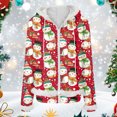 thumbnail image 5 of zaveiop Christmas Full Zip Jackets for Women Furry Fur Trim Santa Hoodies Long Sleeve Graphic Xmas Pullover Candy Cane Print Holiday Winter Sweatshirt with Pocket (Watermelon Red, M), 5 of 8