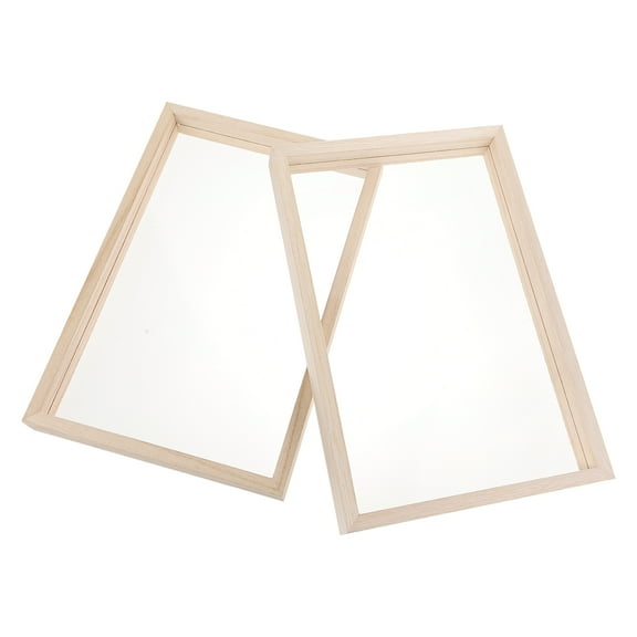 Picture Frame Rustic Frames Acrylic Painting 2 Sets Glass Wooden Clear Plate 30x40 Cm Wall Pictures