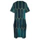 thumbnail image 5 of Vestido holgado con bolsillos y estampado dorado en azul verdoso intenso, vestidos de noche de lujo, vestidos de verano 2025, ropa de mujer 2025, 5 of 7