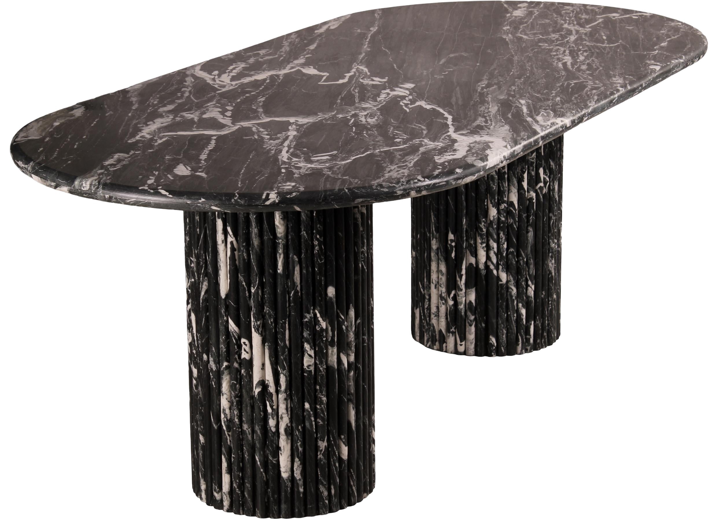Meridian Furniture Messina Black Marble Dining Table