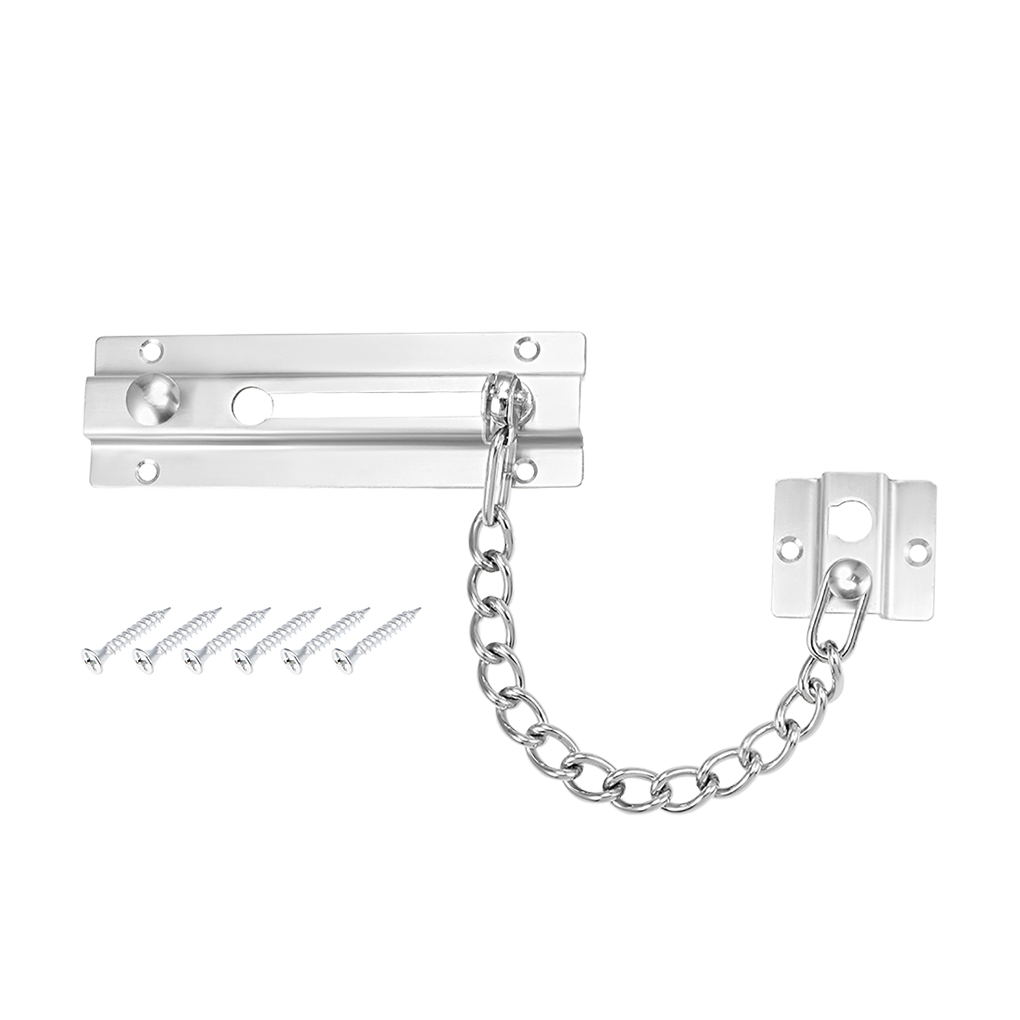 Chain Door Guard Lock Safety Latch with Spring AntiTheft Press Lock