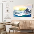 thumbnail image 5 of Elephant Stock Blazing Tree And Abstract Mountain Wall Art - Horizontal Canvas Wall Art - Living Room Wall Decor - Abstract Canvas - Beige And Yellow Decor - 12" x 8", 5 of 8