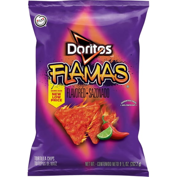 Doritos Tortilla Chips Flamas Cheddar Cheese, 9.25 Oz ( PACK OF 2 )