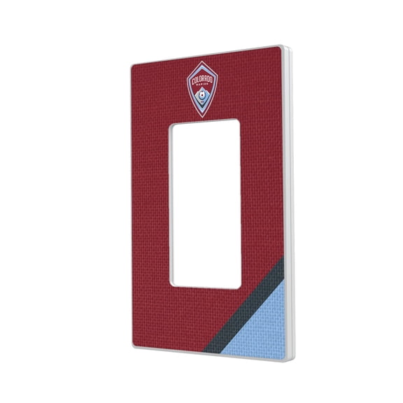 Colorado Rapids Diagonal Stripe Design Single Rocker Lightswitch Plate